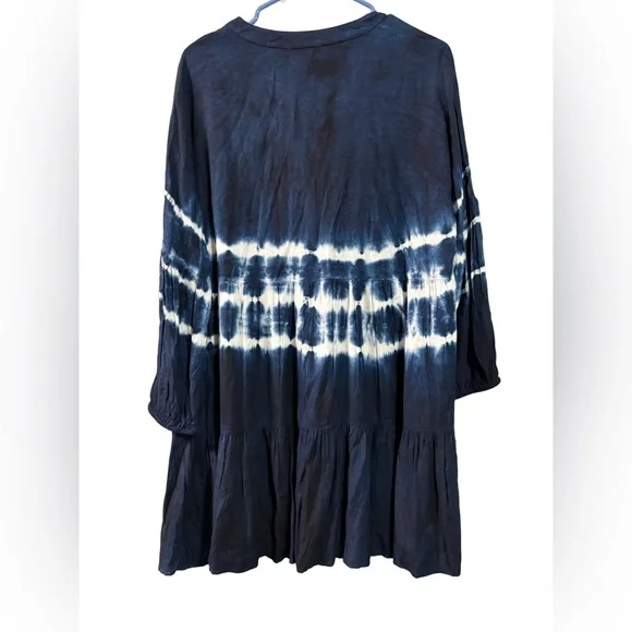 Mud Pie Women's Ellison Navy Tie Dye Dress S - Picture 3 of 11